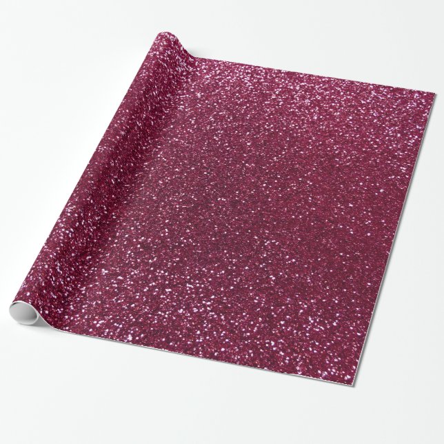 Plum glitter wrapping paper (Unrolled)