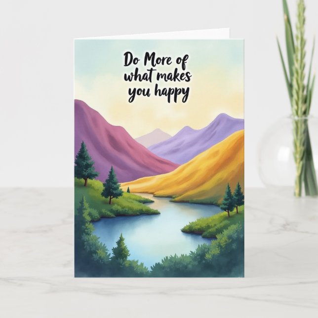 Plum Gold Birthday Card (Front)