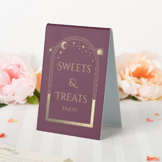 Plum Gold Celestial Sweets & Treats Wedding