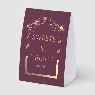 Plum Gold Celestial Sweets & Treats Wedding