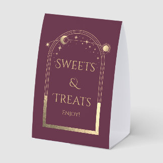 Plum Gold Celestial Sweets & Treats Wedding