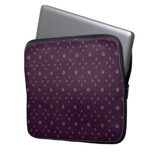 Plum   Golden Zinnia Sun Laptop Sleeve