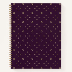 Plum Golden Zinnia Sun Notebook