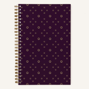Plum   Golden Zinnia Sun Notebook