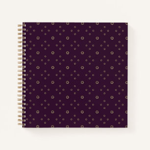 Plum   Golden Zinnia Sun Notebook