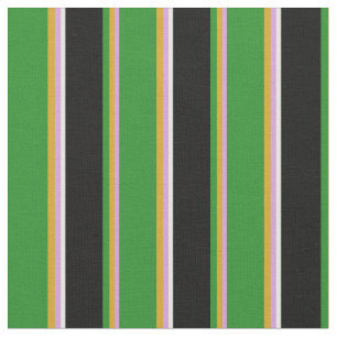 Plum, Goldenrod, Forest Green, Black & White Fabric