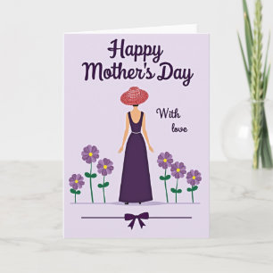 Plum Gown Mothers Day Art Card