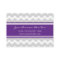 Plum Grey Chevron Retro Business Cards