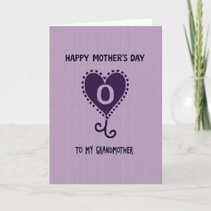 Plum Heartfelt Mothers Day Card