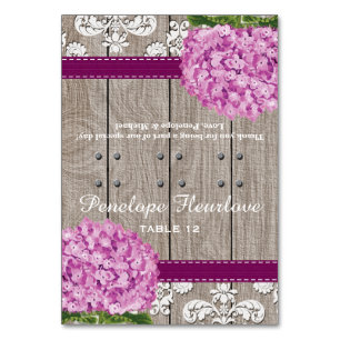 Plum Hydrangea DIY Tent Place Card