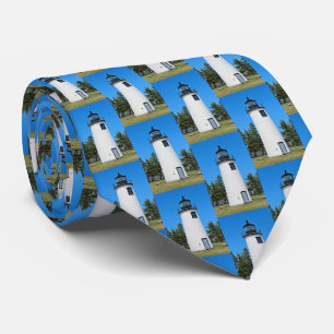 Plum Island Lighthouse, Massachusetts Mens Tie