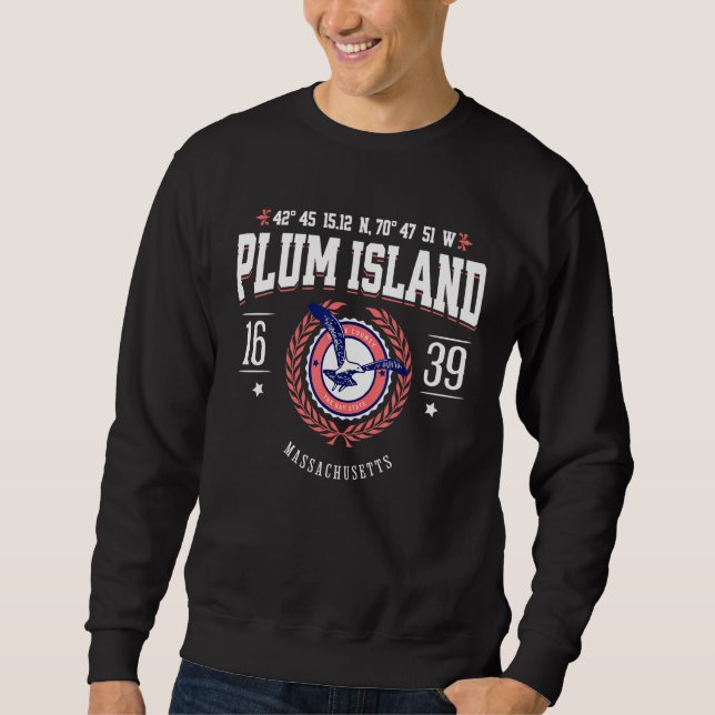 Plum Island Massachusetts North Shore MA Nautical  Sweatshirt (Front)