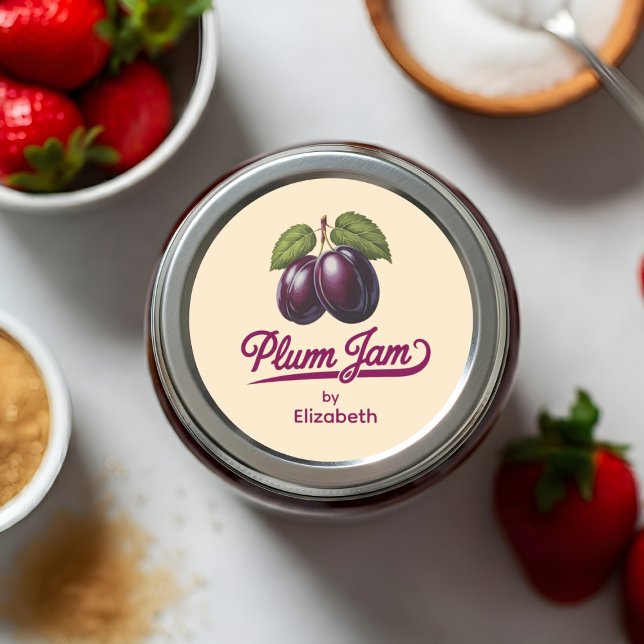 Plum Jam Classic Round Sticker (Creator Uploaded)