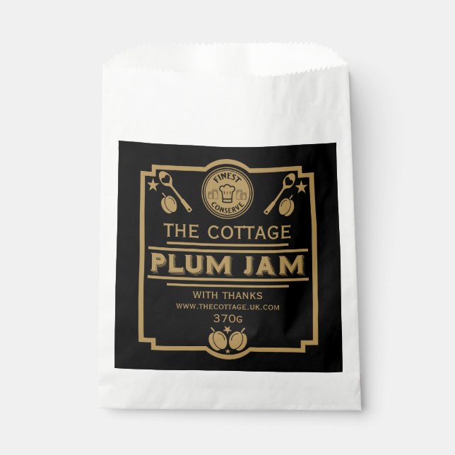 Plum Jam Conserve Maker Favour Bag (Front)