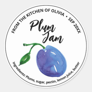  Plum Jam  Small Canning Sticker