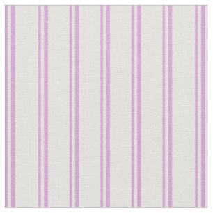 Plum & Light Cyan Coloured Lined/Striped Pattern Fabric