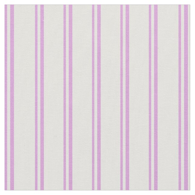 Plum & Light Cyan Coloured Lined/Striped Pattern Fabric (Close Up)