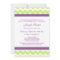 Plum Lime Chevron Bat Mitzvah Invitations
