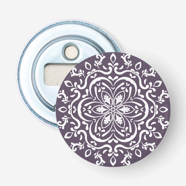 Plum Mandala Bottle Opener (Front)