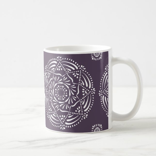 Plum Mandala Coffee Mug (Right)