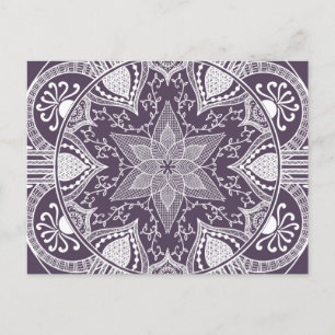 Plum Mandala Postcard