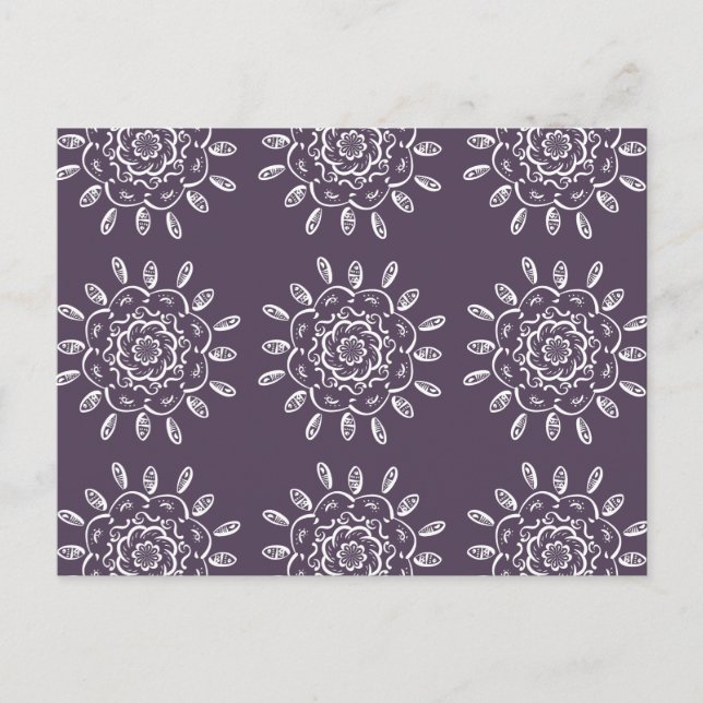 Plum Mandala Postcard (Front)