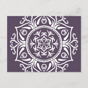 Plum Mandala Postcard