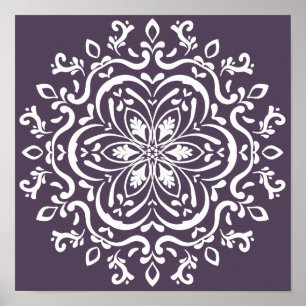 Plum Mandala Poster