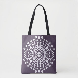 Plum Mandala Tote Bag