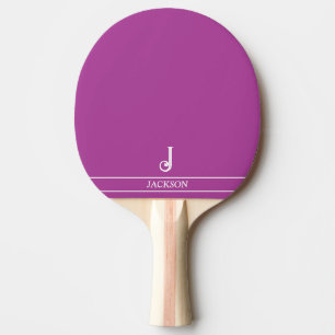 Plum Monogrammed Ping Pong Paddle