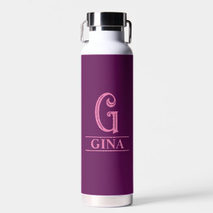 Plum Monogrammed Water Bottle