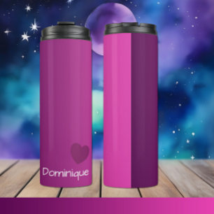 Plum Passion - Gradient With A Heart  Thermal Tumbler