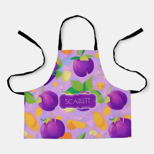 Plum Pastel Colourful Personalised Pattern Apron