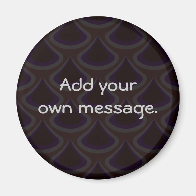 Plum Peacock Drops Magnet (Front)