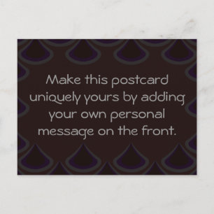 Plum Peacock Drops Postcard