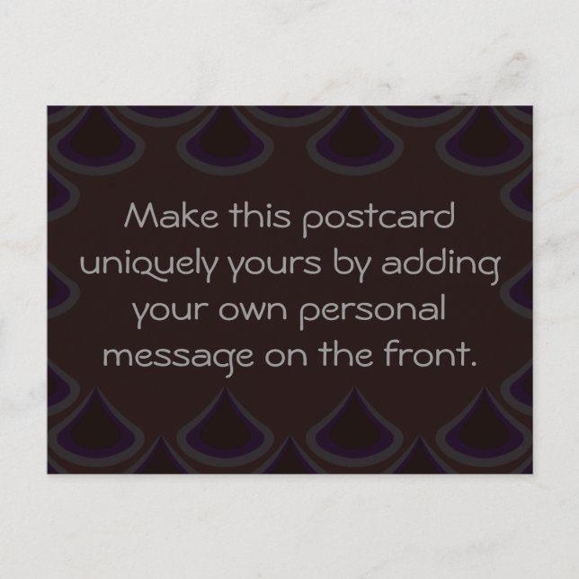 Plum Peacock Drops Postcard (Front)