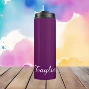 Plum Perfection -Customizable Name Thermal Tumbler