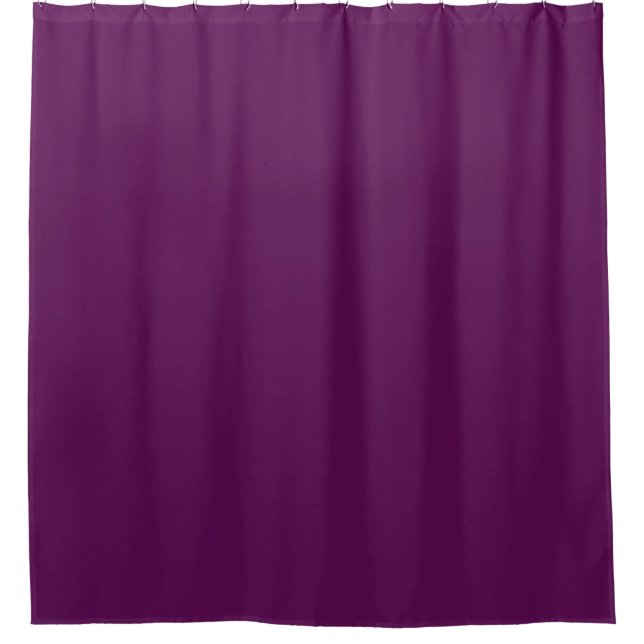 Plum Perfection - Elegant Solid Plum -  Shower Curtain (Front)
