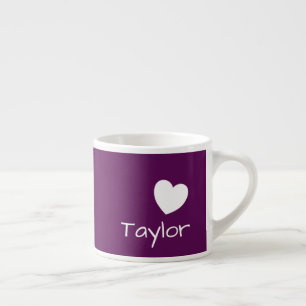 Plum Perfection - Espresso Cup With A Heart