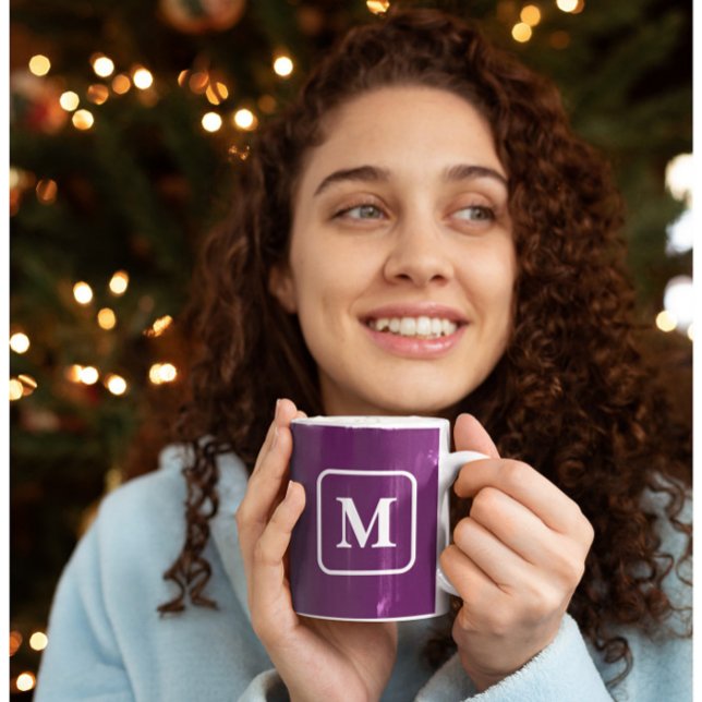 Plum Perfection - Monogram Coffee Mug (Creator Uploaded)