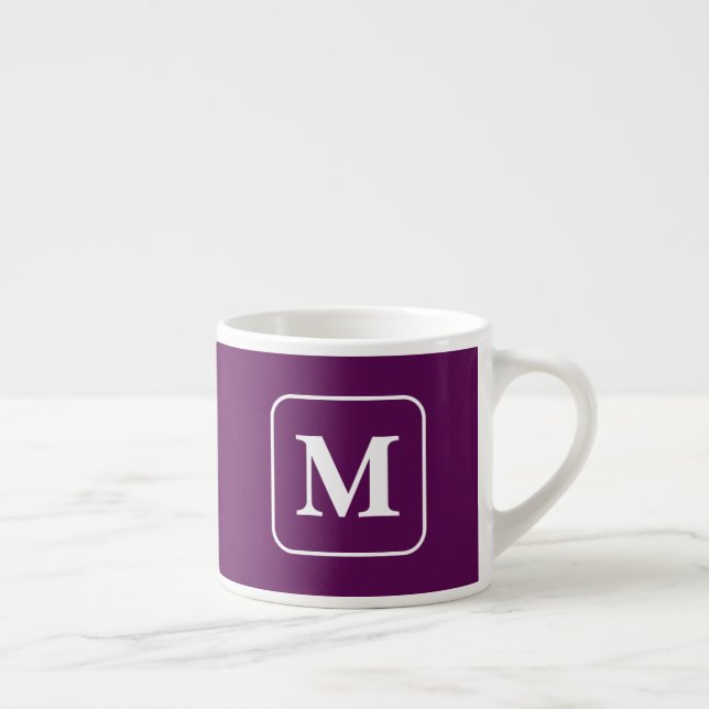 Plum Perfection - Monogram Espresso Cup (Right)