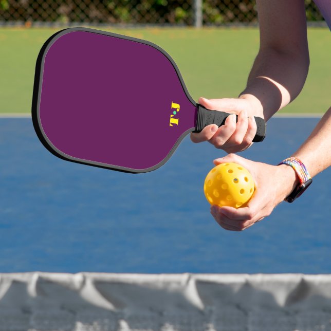 Plum Personalised Monogrammed Pickleball Paddle (Insitu)