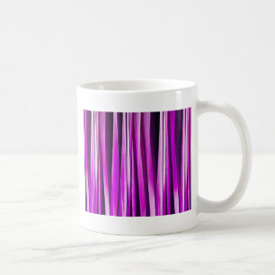 Plum Purple and and Burgundy Stripy Lines Pattern Coffee Mug
