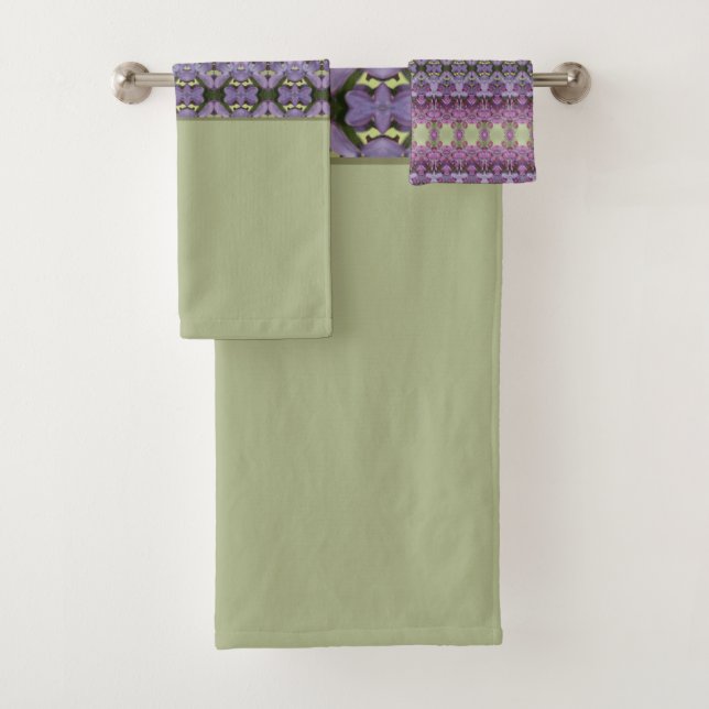 Plum Purple and Mauve Bath Towel Set (Insitu)