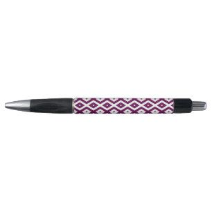 Plum purple and white diamond pattern