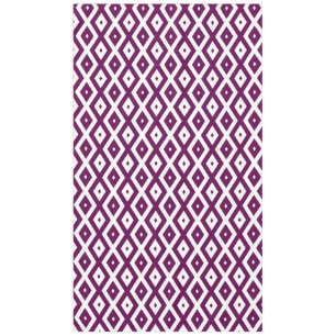Plum purple and white diamond pattern tablecloth