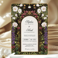 Plum Purple Burgundy Floral Gothic Wedding 