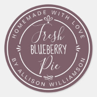 Plum Purple Classic Homemade Blueberry Pie