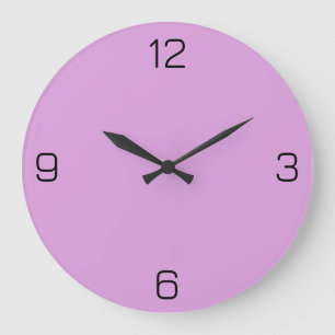Plum Purple DDA0DD - Option to Add Name Large Clock