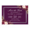Plum Purple Floral Silver Grey Save the Date
